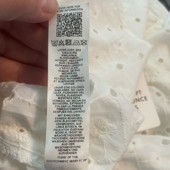 NWT ASOS ONE SHOULDER CUPPED EYELET MINI SUNDRESS IN WHITE Size 8 - Picture 14 of 16